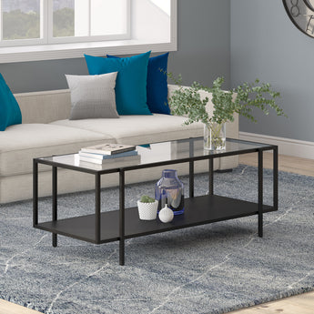 Vireo 45'' Wide Coffee Table with Metal Shelf