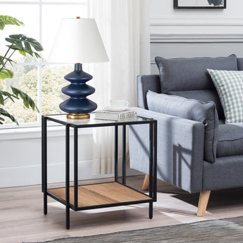 Vireo 20'' Wide Square Side Table with MDF Shelf