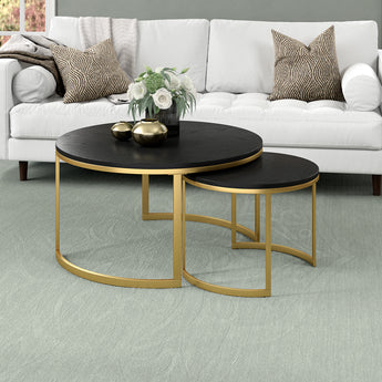 Mitera Round Nested Coffee Table with MDF Top