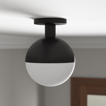 Orb 9.75" Wide Semi Flush Mount with Glass Shade