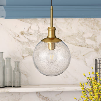 Walker 9" Wide Pendant with Glass Shade