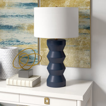 Carlin 27" Tall Ceramic Table Lamp with Fabric Shade