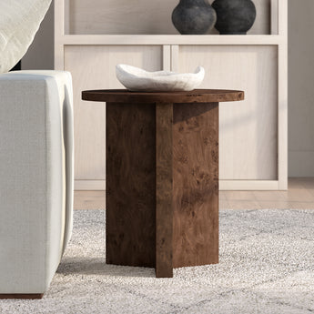 Anders 20" Wide Burled Side Table