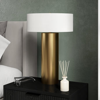 Wells 24" Tall Table Lamp with Fabric Shade