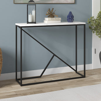 Stella 36" Wide Console Table with Faux Marble Top