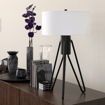 Floyd 25" Tall 2-Light Table Lamp with Fabric Shade