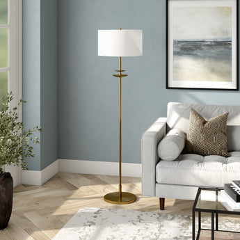 Avery 63" Tall Floor Lamp with Fabric Shade