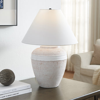 Chiara 23" Tall Ceramic Table Lamp with Fabric Shade