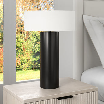 Wells 24" Tall Table Lamp with Fabric Shade