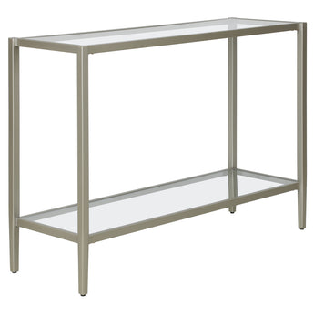 Hera 42'' Wide Console Table with Glass Shelf
