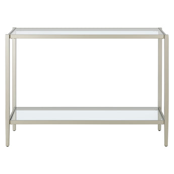 Hera 42'' Wide Console Table with Glass Shelf
