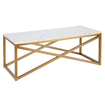 Calix 46'' Wide Coffee Table with Faux Marble Top