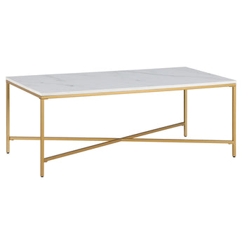 Henley 47.63'' Wide Coffee Table with Faux Marble Top