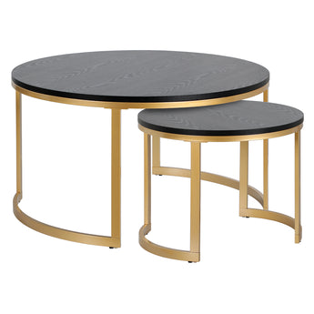 Mitera Round Nested Coffee Table with MDF Top