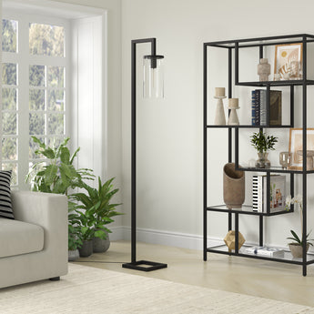 Malva 67.75" Tall Floor Lamp with Glass Shade