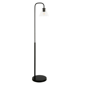 Henderson Arc Floor Lamp with Glass Shade