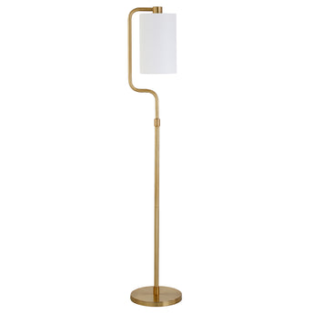 Rotolo 62" Tall Floor Lamp with Fabric Shade