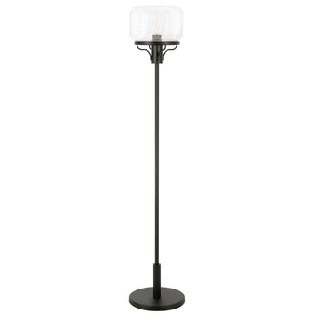 Tatum Globe & Stem Floor Lamp with Glass Shade
