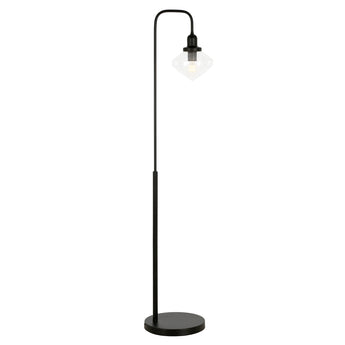 Zariza Arc Floor Lamp with Glass Shade