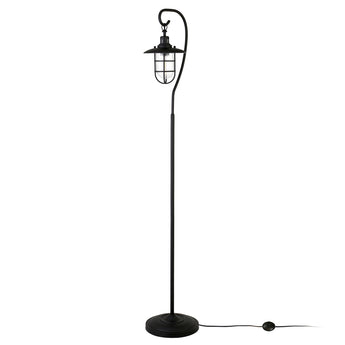 Bay Nautical Floor Lamp with Glass Shade