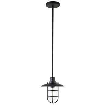 Bay 8.25" Wide Lantern Pendant with Glass/Metal Shade