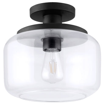 Tatum 11" Wide Semi Flush Mount with Glass Shade