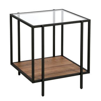 Vireo 20'' Wide Square Side Table with MDF Shelf