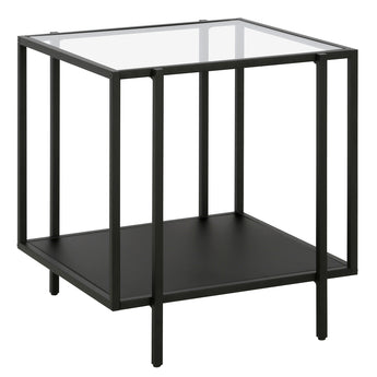 Vireo 20'' Wide Square Side Table with Metal Shelf