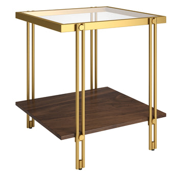 Inez 20'' Wide Square Side Table with MDF Shelf