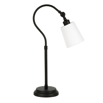 Harland 25" Tall Arc Table Lamp with Fabric Shade