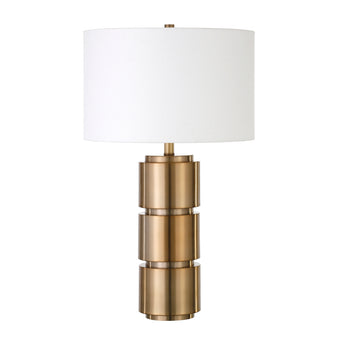Campbell 27" Tall Table Lamp with Fabric Shade