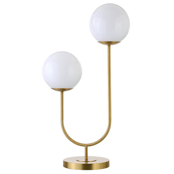 Dufrene 2-Light Table Lamp with Glass Shades