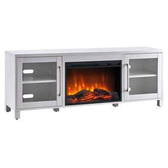 Quincy TV Stand with 26" Log Fireplace for TV's up to 75"