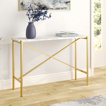 Braxton 46'' Wide Console Table with Faux Marble Top