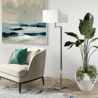 Xavier 64" Tall Floor Lamp with Fabric Shade