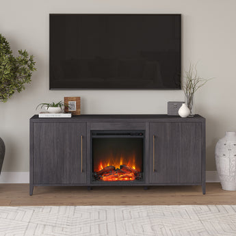 Jasper TV Stand with Log Fireplace for TV's up to 65"