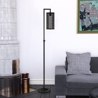 Parthen 69.5" Tall Floor Lamp with Metal Mesh Shade