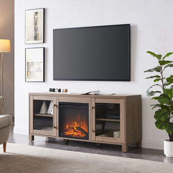 Quincy TV Stand with Log Fireplace for TV's up to 65"