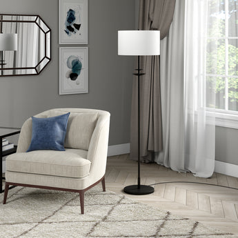 Avery 63" Tall Floor Lamp with Fabric Shade