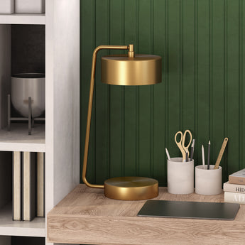 Bradburn 18.5" Tall Integrated LED Table Lamp with Metal Shade