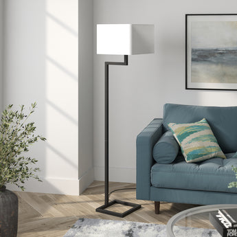 Xavier 64" Tall Floor Lamp with Fabric Shade