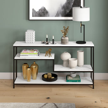 Mathis 55" Wide Console Table with Faux Marble Top