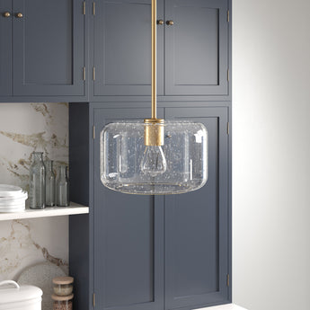 Channing 11" Wide Pendant with Glass Shade
