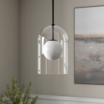 Sondre 8" Wide Double Layer Pendant with Glass Shade