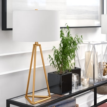 Gio 26.13" Tall Table Lamp with Fabric Shade