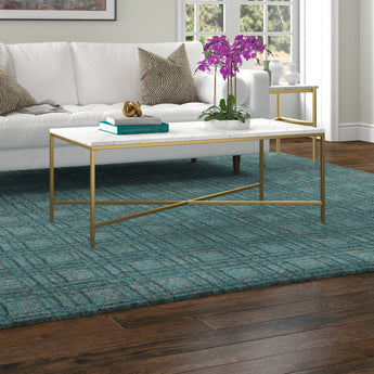 Henley 47.63'' Wide Coffee Table with Faux Marble Top