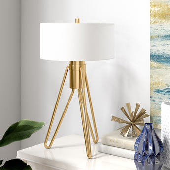 Floyd 25" Tall 2-Light Table Lamp with Fabric Shade