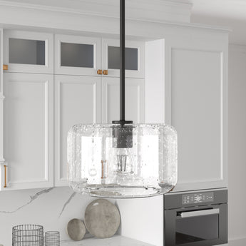Channing 11" Wide Pendant with Glass Shade